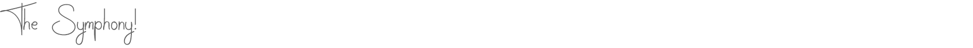 Sample characters The Symphony! Font